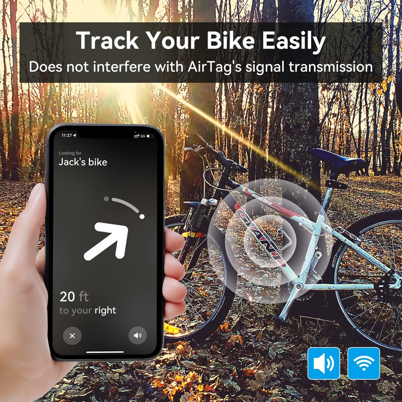 AirTag Case, Bicycle AirTag Protective Cover, Bicycle Bike Mount, Protective