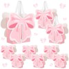 Chiisong 12 Pcs Coquette Pink Bow Gift Bags with Handle
