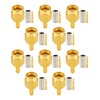 POBADY 10PCS SMA Conectores SMA Macho Crimpado Connector para RG316