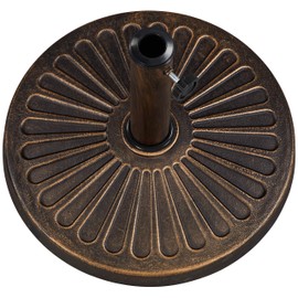 Yaheetech 22lbs Heavy Duty Round Antiqued Umbrella Base All Weather Umbrella Stand for Outoor Patio