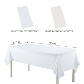 EPCDBBRT 4 Pieces Paper Tablecloth Roll, Birthday Tablecloth, Square Tablecloth, Party Table Decoration Tablecloth, Waterproof Tablecloth