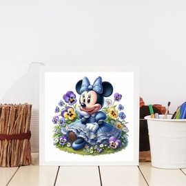 RYMILIE Diamond Painting Kits for Adults - Minnie DIY 5D Diamond Art Kits Full Drill Diamond Dots Paintings with Diamonds Gem Art and Crafts Home Decor 12x12inch