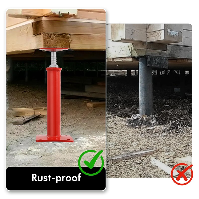 Hocamel 4PCS House Jacks for Leveling Crawlspace 11''-16''Adjustable Support Jack，Floor