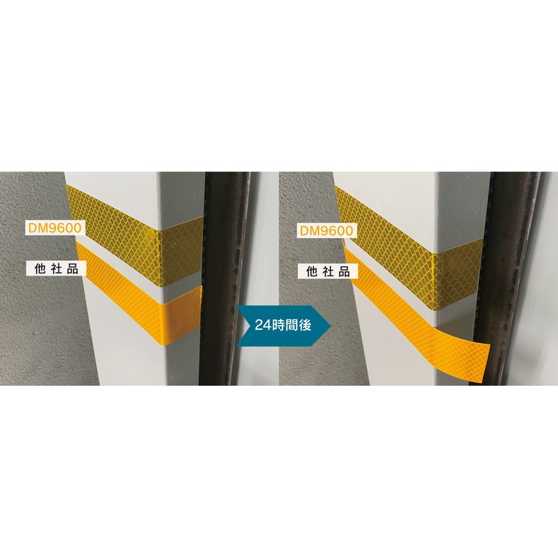 Nito Elmaterial Soft High-Brightness Prism Reflective Tape DM9600 100mm×5M Yellow