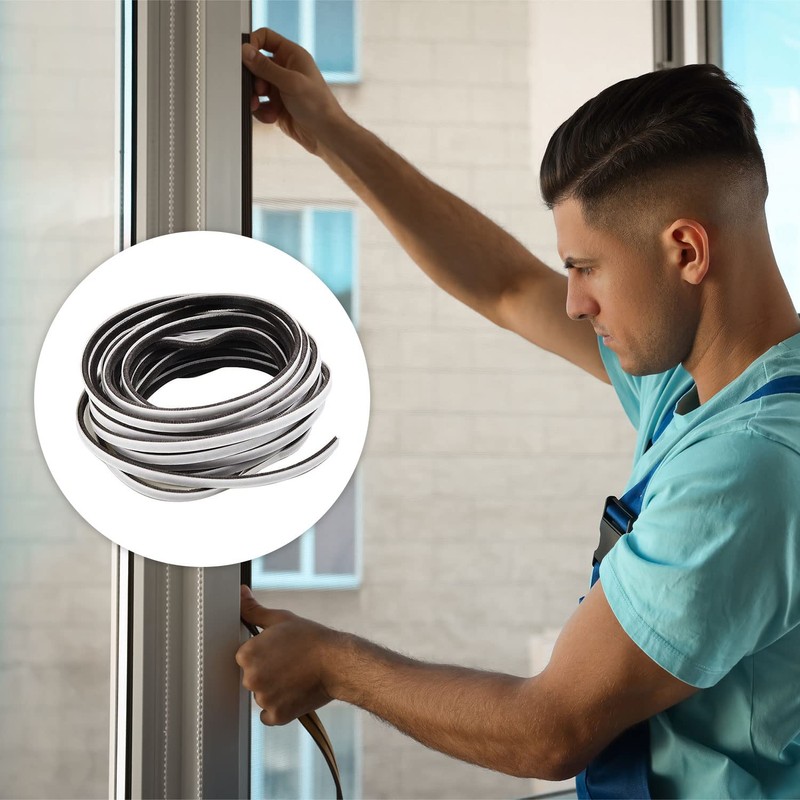 33FT Brush Weather Stripping - Weatherstripping for Sliding Windows/Glass Doors,
