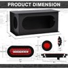 RONSTA 2 Pcs Trailer Light Steel Boxes Housing Kit with