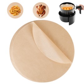 XCRPRT 200 Stück Ø30cm Backpapier für Heißluftfritteuse, Backpapier Air fryer Rund, Hitzebeständig Antihaftbeschichtet Silikonölpapier Für Pizza, Ofen, Luftfritteuse, Bratpfanne, Grill