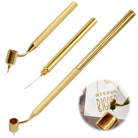 ORUZA 1 PCS Fine Line Fluid Writer, Slanting Fine Line Painting Pen Aluminum Fluid Writer Painting Pen Portable Drawing Tool for Craft Calligraphy Scratch Repair Splitter Art