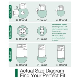 LUMI Jute Area Rug 4x4 Round for Living Room, Natural Handwoven Rugs Non Slip, Farmhouse Braided Carpets No Shedding for High Traffic, Dining Room, Indoor, Outdoor, Patio, Beige