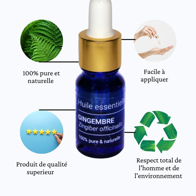 Ätherisches Ingwer-Öl, 30 ml (Zingiber officinalis), 100 % rein und