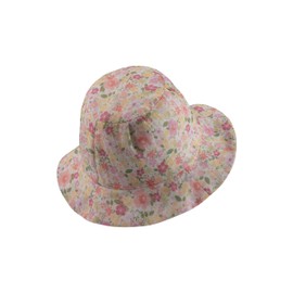 Sterntaler Children's Flower Sun Hat Made of Lightweight Cotton with Floral Print - Peaked Cap Lined with Textured Cotton Fabric - Ecru, 55