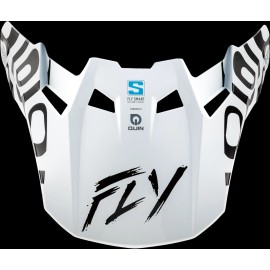 FLY RACING FORMULA S CARBON ABYSS VISOR WHITE/BLACK YL/SM 73-4484