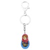 DOWAY Enamel Cute Matrushka Figures Dolls Keyring Babushka Wooden Doll