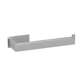 WENKO Turbo-Loc Genova Matt Towel Rack, Decorative Stainless Steel Wall Holder for Attaching Towels without Drilling, Ideal for Bathroom or Guest Toilet, Rustproof, Width 19.4 x Height 4.4 x Depth 7.6