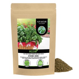 Basil grated (250g, 8.8oz), basil gently dried, 100% pure and natural for the preparation of spice mixtures