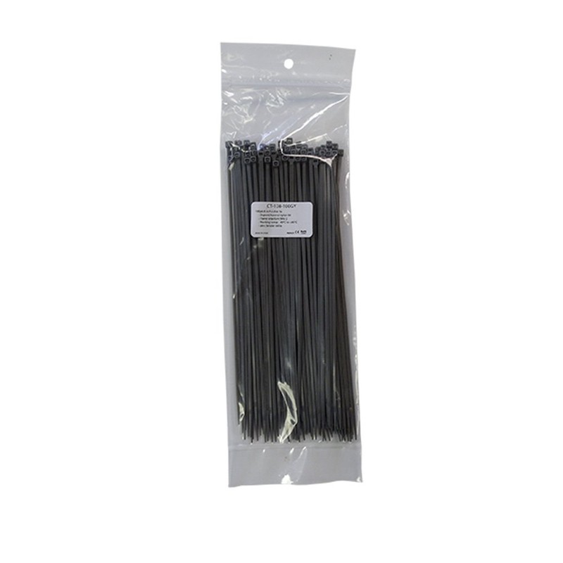 100pk 8 inch Cable tie (18lb) - UL94 V-2 Nylon