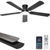 Ohniyou 52'' Low Profile Ceiling Fan with Lights, Remote/APP Control,