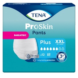Tena ProSkin Pants Plus Bariatric (XXL) X 12 (Limit 4 per order)