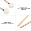 2Pcs Drum Mallet Felt Head Wooden Handle Non Slip Instrument