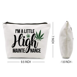 Funny Leaf Makeup Bag Gift for Women Best Friends Sister Teen Girls | Cute 100% akeup Zipper Pouch Bag Cosmetic Travel Accessories Bag Toiletry Case Gifts for Birthday Christmas