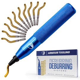 ARMOUR TOOLING - DEBURR HANDLE + 11blades (Blue) (1 x handle 11 x BS1012)