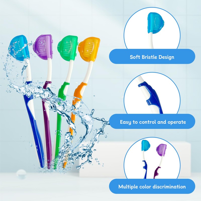 4-Pack Orthodontic Dental Care Kit – Includes Soft Bristle Toothbrushes