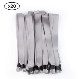 Extiff Custom Satin Ribbon Bracelet Set with Plastic Clasps (Silver Grey, 20), Satin, Without Stone