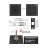 goldenwarm Matte Black Pocket Door Lock, Zinc Alloy Black Pocket