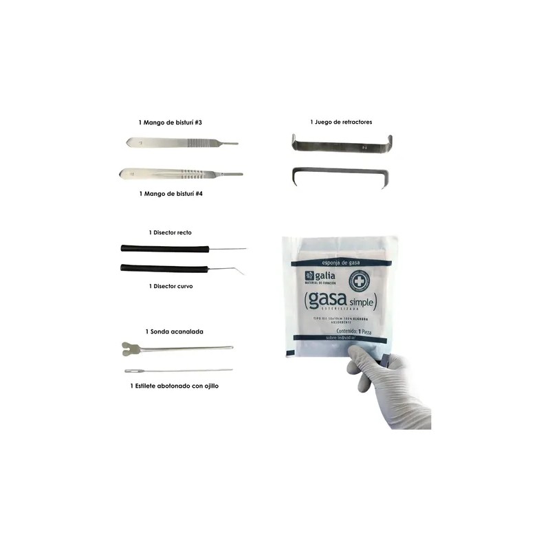 Kit Estuche De Disección/sutura Estudiantes
