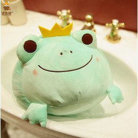 NatureMan Super Soft Frog Plush Stuffed Animal,13.8 inch Cute Plush Crown Frog Stuffed Squishy Animal Toy，Soft Frog Snuggly Hugging Pillow Cuddly Gift for Friend