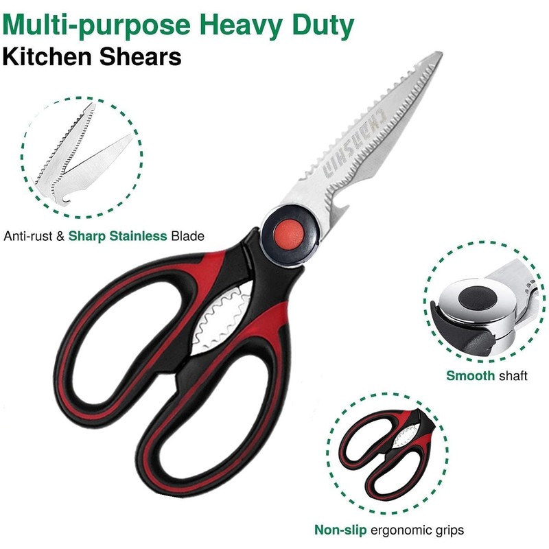 CHANSHIN Heavy Duty Kitchen Scissors,Sharp Scissors for Kitchen Shears Scissors