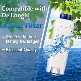 4 Pack Coffee Filter Replacement for Delonghi Filter DLSC002, DLS C002 Compatible with ECAM, Esam, ETAM, BCO, EC