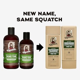 Dr. Squatch Paquete de Cabello Natural para Hombres - Cabello Saludable y de Aspecto Abundante - Champú de Alquitrán de Pino (8 fl oz), Acondicionador