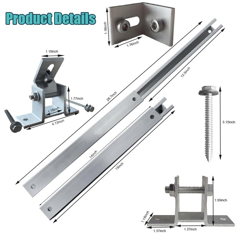 CMYYANGLIN Adjustable Solar Panel Tilt Mount Brackets Stand Support Any