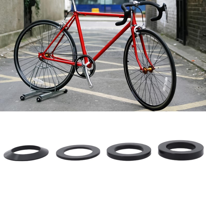 EMSea 4Pcs M12 Bicycle Thru-Axle Aluminum Alloy Flat Washer for