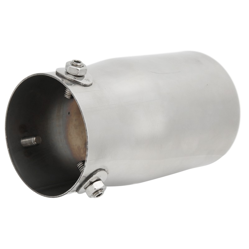 Exhaust Muffler 76mm/2.99in Mirror Polishing Stainless Steel Rear Muffler Exhaust