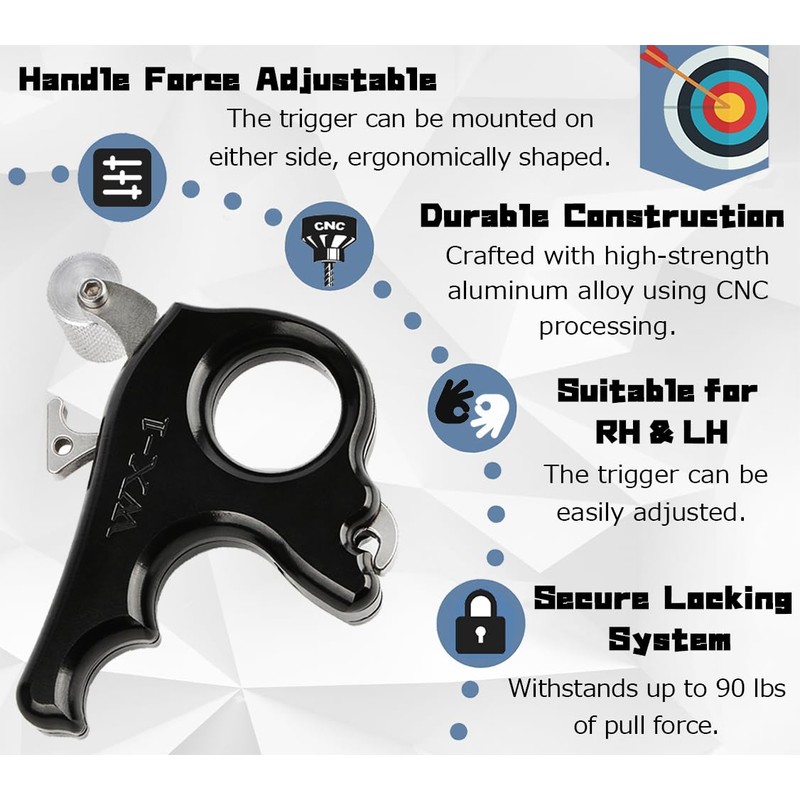 ZSHJG Archery Release Aids 3 Dedos Compound Bow Release Aids