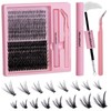 320PCS Eyelashes Individual Kit - 2 Styles Cluster Lashes Kit