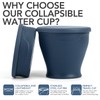 TakeToday Collapsible Travel Cup - Silicone Foldable Water Cup, BPA-Free