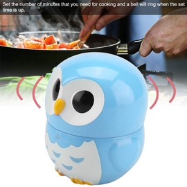 Yosoo Temporizador De Cocina, Bonitos Temporizadores MecáNicos con Forma De BúHo Contador De Tiempo De 60 Minutos Reloj Despertador PortáTil Herramienta De Cocina para Cocinar