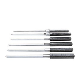 SELVA 335953 Conical Hand Reamer Set of 6 – Diameter 2-6 mm – Suitable for Smoothing Holes or Drill Holes – 5-Edge – With Ribbed Plastic Handle