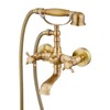 gotonovo Wall Mount Clawfoot Bathtub Faucet with HandHeld Spray and