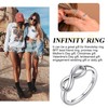 Bestyle Simple Infinity Heart Promise Rings for Her Sterling Silver