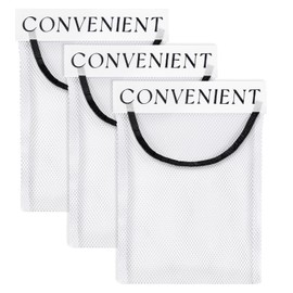 3Pcs Plastic Trash Bag Holder Dispenser, Sticky Wall Mount Mesh Garbage Bag Holder Reusable Convenient Storage Organizer for Home Kitchen