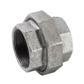PlumberStop - 3/4 GALVANIZED UNION, Galvanzied Steel Malleable Pipe Fittings, Steel For Heating Industrial Residential Commerical Plumbing