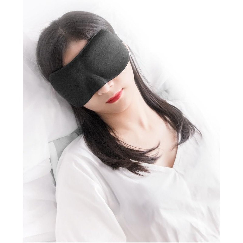 Sweet Dreams Contoured Sleep Mask with Earplugs and Carry Pouch