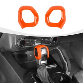 RAZPOY Gear Shift Knob Trim Cover Compatible with 2021-2026 Ford Bronco Interior Accessories, Orange