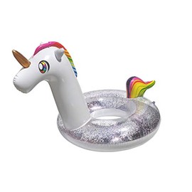 Bluesky 69783 Giant Swimming Ring Unicorn Sequins Inflatable and Stand Up White 69783-100 cm Outdoor Game from 10 Years