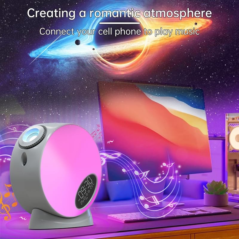 Galaxy Projector, Planetarium Star Projector,Bedroom Night Light and Timer,with White