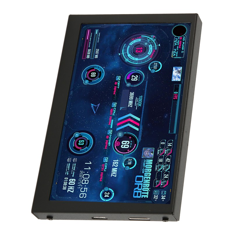 5 Inch Computer Temp Monitor HD Multimedia Interface PC Temperature